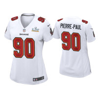 Women Tampa Bay Buccaneers #90 Jason Pierre-Paul Super Bowl LV White Game Fashion Jersey