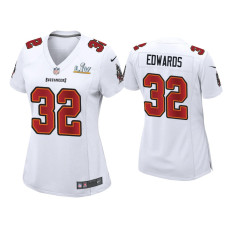 Women Tampa Bay Buccaneers #32 Mike Edwards Super Bowl LV White Game Fashion Jersey