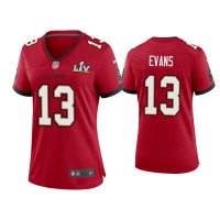 Women Tampa Bay Buccaneers #13 Mike Evans Super Bowl LV Red Game Jersey