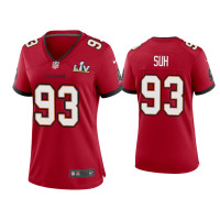 Women Tampa Bay Buccaneers #93 Ndamukong Suh Super Bowl LV Red Game Jersey