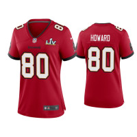 Women Tampa Bay Buccaneers #80 O.J. Howard Super Bowl LV Red Game Jersey