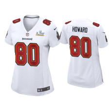 Women Tampa Bay Buccaneers #80 O.J. Howard Super Bowl LV White Game Fashion Jersey