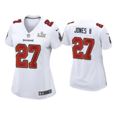 Women Tampa Bay Buccaneers #27 Ronald Jones II Super Bowl LV White Game Fashion Jersey