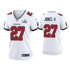 Women Tampa Bay Buccaneers #27 Ronald Jones II Super Bowl LV White Game Jersey