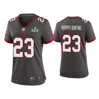 Women Tampa Bay Buccaneers #23 Sean Murphy-Bunting Super Bowl LV Pewter Game Jersey