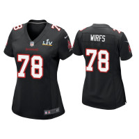 Women Tampa Bay Buccaneers #78 Tristan Wirfs Super Bowl LV Black Game Fashion Jersey