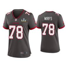 Women Tampa Bay Buccaneers #78 Tristan Wirfs Super Bowl LV Pewter Game Jersey