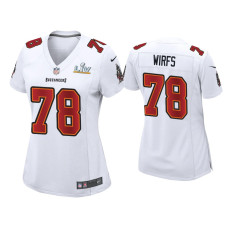 Women Tampa Bay Buccaneers #78 Tristan Wirfs Super Bowl LV White Game Fashion Jersey