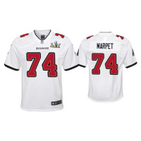 Youth Tampa Bay Buccaneers #74 Ali Marpet Super Bowl LV White Game Jersey