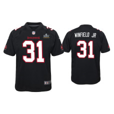 Youth Tampa Bay Buccaneers #31 Antoine Winfield Jr. Super Bowl LV Black Game Fashion Jersey