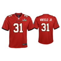 Youth Tampa Bay Buccaneers #31 Antoine Winfield Jr. Super Bowl LV Red Game Jersey