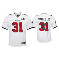 Youth Tampa Bay Buccaneers #31 Antoine Winfield Jr. Super Bowl LV White Game Jersey