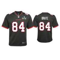 Youth Tampa Bay Buccaneers #84 Cameron Brate Super Bowl LV Pewter Game Jersey