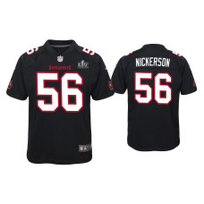 Youth Tampa Bay Buccaneers #56 Hardy Nickerson Super Bowl LV Black Game Fashion Jersey