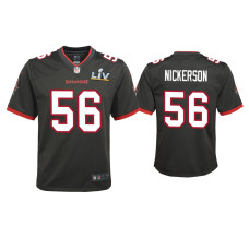 Youth Tampa Bay Buccaneers #56 Hardy Nickerson Super Bowl LV Pewter Game Jersey