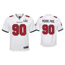 Youth Tampa Bay Buccaneers #90 Jason Pierre-Paul Super Bowl LV White Game Jersey