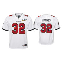 Youth Tampa Bay Buccaneers #32 Mike Edwards Super Bowl LV White Game Jersey