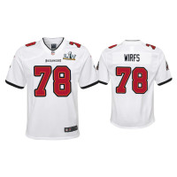 Youth Tampa Bay Buccaneers #78 Tristan Wirfs Super Bowl LV White Game Jersey