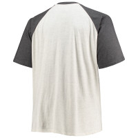 Tampa Bay Buccaneers Big & Tall Raglan T-Shirt - Oatmeal/Heathered Charcoal