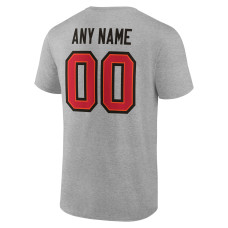 Tampa Bay Buccaneers Fanatics Branded Team Authentic Custom T-Shirt - Heathered Gray