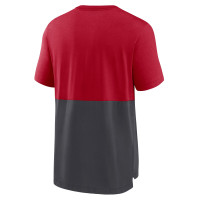 Tampa Bay Buccaneers Nike Fan Gear Colorblock Tri-Blend T-Shirt - Red/Pewter