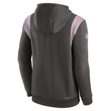 Tampa Bay Buccaneers Nike Sideline Athletic Stack Performance Pullover Hoodie - Pewter