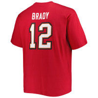 Tom Brady Tampa Bay Buccaneers Fanatics Branded Big & Tall Player Name & Number Logo T-Shirt - Red